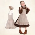 thumbnail image 2 of FhsagQ Dresses Christmas Dresses for Girls 8-10 Children's European Festival Stage Play Rural Farm Dress Girls Christmas Dresses Size 10-12 Fancy Baby Girls' Christmas Dresses Black Coffee XL, 2 of 4