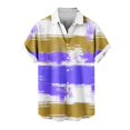 thumbnail image 2 of Styesk T-Shirts pour Homme Mode Décontractée Imprimé Poche Bouton Manches Courtes Col Rabattu Blouse Chemise, 2 of 5