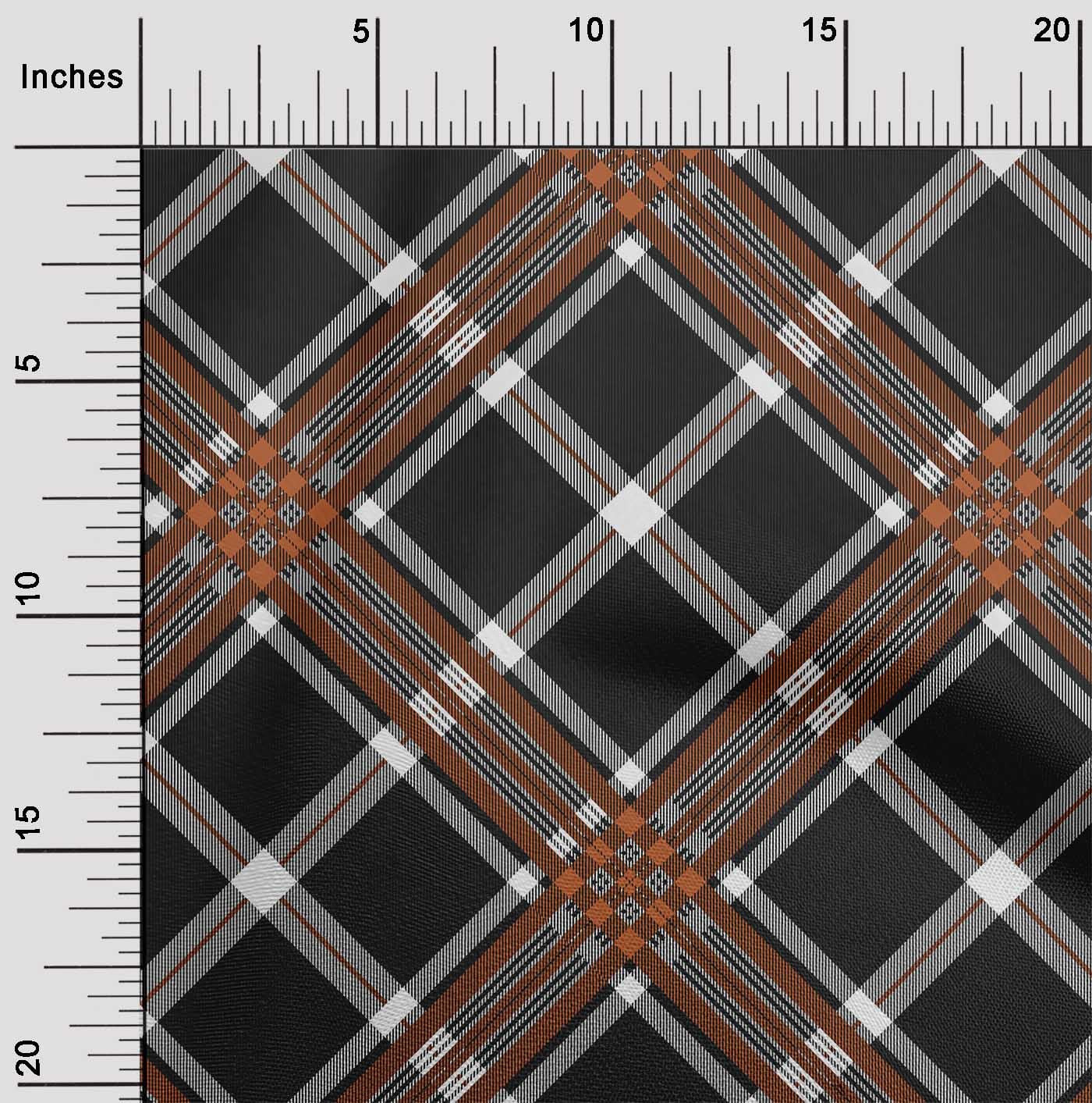 oneOone Silk Tabby Fabric Tartan Check Printed Fabric 1 Yard 42 Inch Wide
