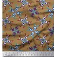 thumbnail image 1 of Soimoi Modal Satin Fabric Tiles Moroccan Print Fabric by Yard 42 Inch Wide, 1 of 3