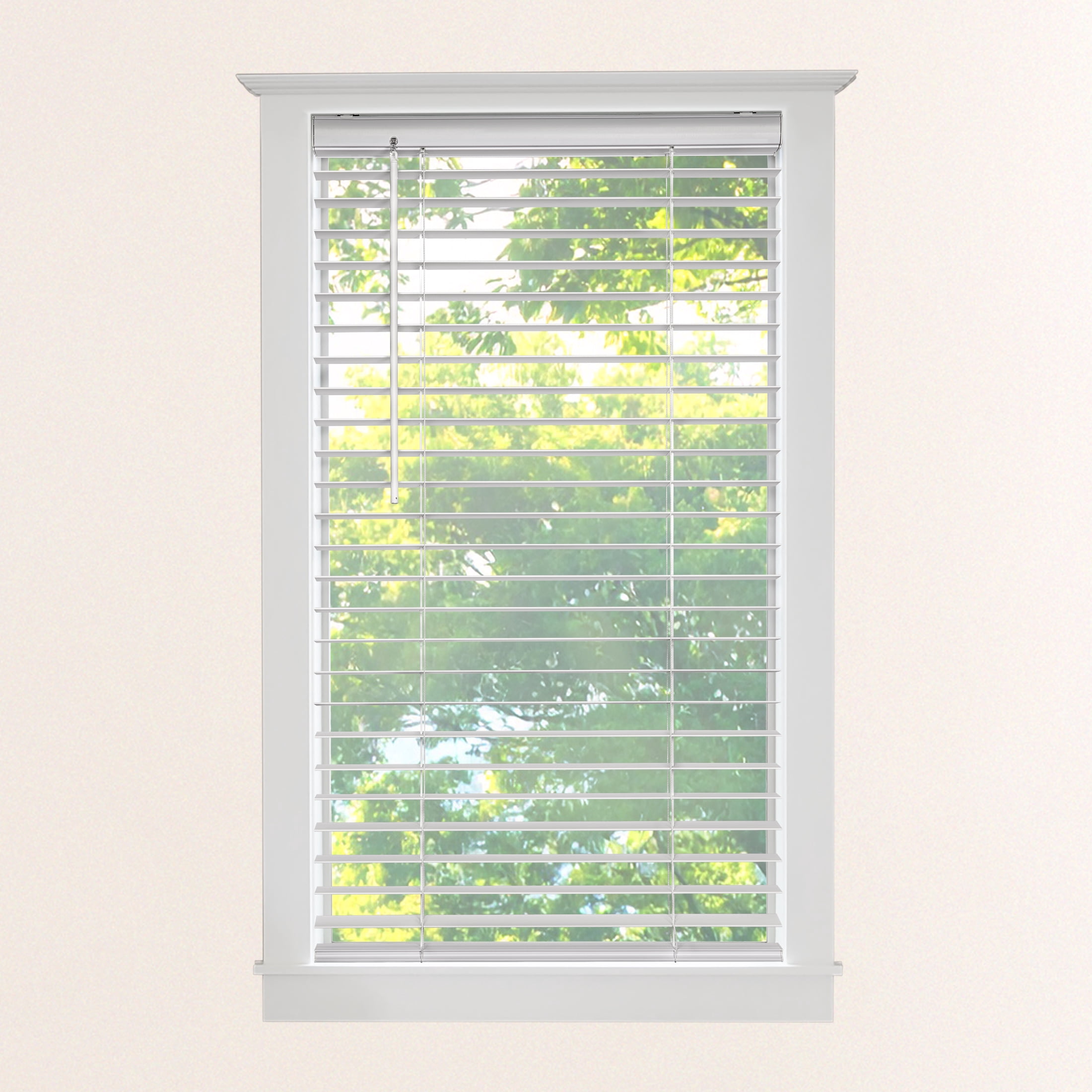 MAINSTAYS 2-inch Faux Wood Horizontal Window Blinds, White