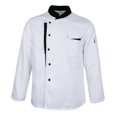 thumbnail image 3 of fastboy Veste de Chef à Manches Longues, Uniforme de Cuisine pour Serveurs d'Hôtel, Blanc 2TG, 3 of 6