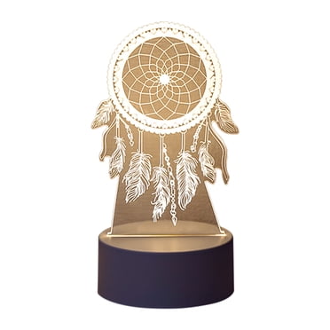 RKSTN Lumières Créatives DEL Ambiance Nocturne, Nuit des Enfants, Lampe de Bureau 3D, Alimentée par USB 7 Changements de Couleur, Décoration de Chambre, Cadeaux pour Enfants et Filles Lumières