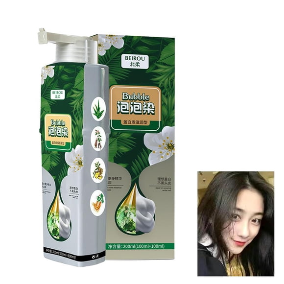 Bubble Plant Hair Dye Shampoo Easy-to-wash Home Hair Washing Color Cream Best O6T1