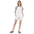 thumbnail image 2 of Inkmeso Solid 2 Pc Nightwear Set For Women Raglan Sleeves Button-Down Top & Shorts Sleepwear-55, 2 of 7
