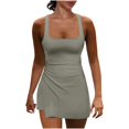 thumbnail image 1 of yoeyez Womens Rompers And Jumpsuits,Women's Tennis Dress Rompers With Built In Shorts Athletic Workout Overalls Skort Dress Golf Outfits Gray,L, 1 of 7