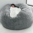 thumbnail image 1 of 5FT Storage Bean Bag Chair Cover No Filler Soft Fluffy Beanbag Cover Stuffable, 1 of 7