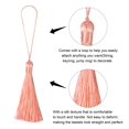 thumbnail image 3 of Unique Bargains 6.5' Silky Bookmark Tassels with Loop for DIY Craft Accessory, 8Pack Light Pink, 3 of 5