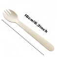 thumbnail image 4 of DEBGFS 100pcs Wooden Disposable Cutlery (100pcs) - Fork and Spoon Integrated  Individually Wrapped in Kraft Paper for Parties  Picnics  and Events,100 Pcs/Set, 4 of 7