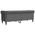 thumbnail image 4 of vidaXL Chesterfield Sofa 3-Seater Dark Grey Fabric, 4 of 5