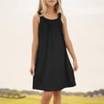 thumbnail image 2 of WEIYLL Robe Fille Plage Cache-Maillot Sans Manches Débardeur Fin Couleur Unie Volants Robe Noire Vêtements 7-8 Ans, 2 of 4