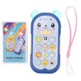 thumbnail image 1 of Baby Phone Toy, Silicone  Lightweight Portable Children Phone To  For Home For Kindergarten Blue, 1 of 8