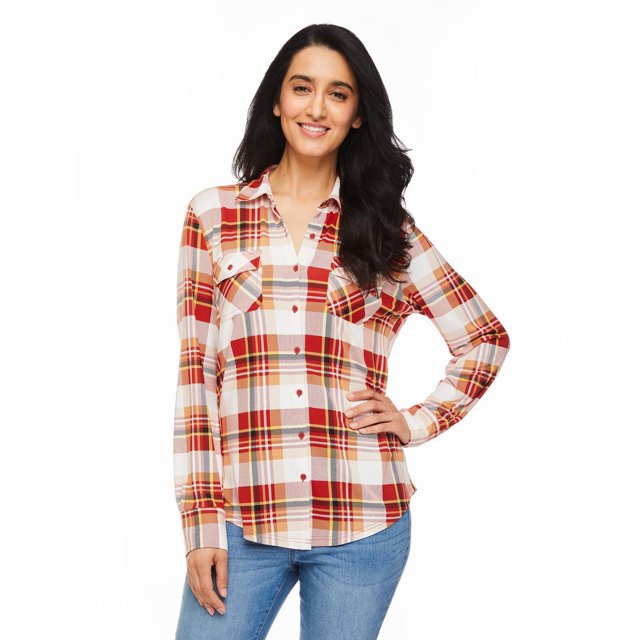 Penmans Women's Button-Up Plaid Shirt