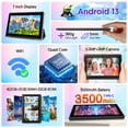 thumbnail image 2 of FITIFUN Tablette Android 7 Pouces avec Étui, 4(2+2) Go RAM 32 Go ROM, Quadricœur, Écran HD, Wi-Fi, Double Caméra, Noir, 2 of 7