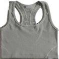 thumbnail image 1 of LYMAYTER Round Neck Tank for Women Ribbed Sleeveless Crop Top Fitted Basic Shirts for S-M, 1 of 10
