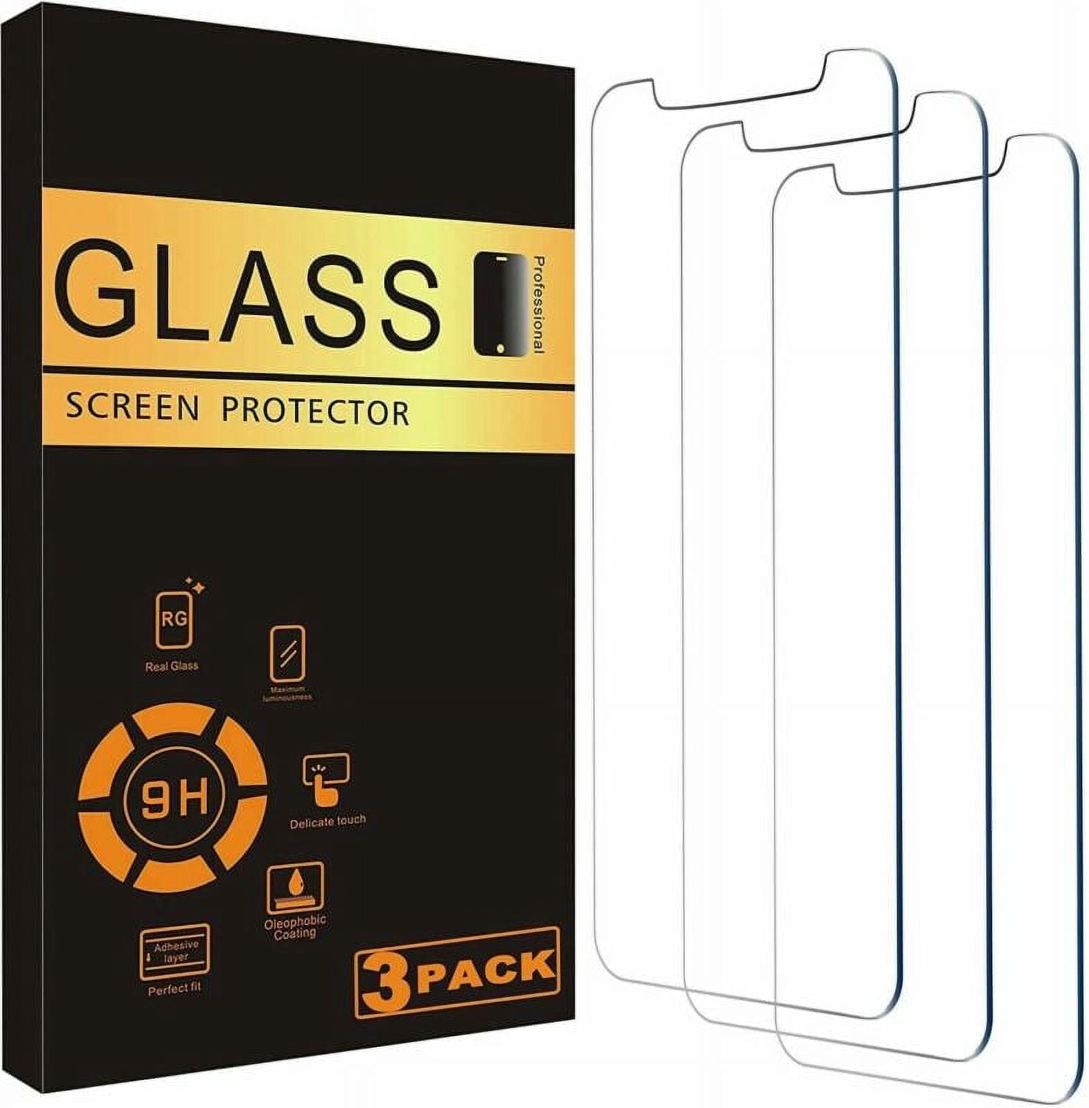 iPhone X Tempered Glass Screen Protector Film Cover [3-PACK], Anti-Scratch, Anti-Fingerprint, Bubble Free [fits iPhone X]