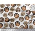 thumbnail image 2 of Soimoi Modal Satin Fabric Cat Face Animal Decor Fabric Printed Yard 42 Inch Wide, 2 of 3