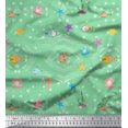 thumbnail image 1 of Soimoi Cotton Cambric Fabric Fish,Shell & Starfish Ocean Print Fabric by Yard 42 Inch Wide, 1 of 3