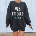 thumbnail image 1 of Nouveau Womens Tops 2023 Print Ample Col Rond Manches Longues Molleton Décontracté Coupe Oversize Pull-Shirt for Women, 1 of 8