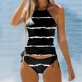 thumbnail image 1 of iTNHFP Plus Size Swimwear Cover Up Women's Swimwear Tankini 2 Piece Normal Swimsuit Backless 2 Piece Printing Adjustable Print Color Padded Strap Bathing Suits trendy Vacation Beach Wear 1580, 1 of 6