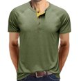 thumbnail image 1 of BOBOGOJP T-Shirts pour Hommes Manches Courtes Col Rond Lourd (Vert,S), 1 of 4