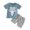 bleu, variante sur Tenue pour Nouveau-Né Petit Frère Été Imprimé Lettres de Vache Manches Courtes Hauts Shorts Ensemble 2 Pcs Tenues Facile Mix and Match Ensemble Enfant Garcon Bleu 6 Mois-12 Mois