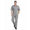 thumbnail image 1 of TOPTIE Combinaison de Travail à Manches Courtes pour Hommes, Légère, avec Fermeture Éclair à l'Avant, Taille Élastique, 1 of 7