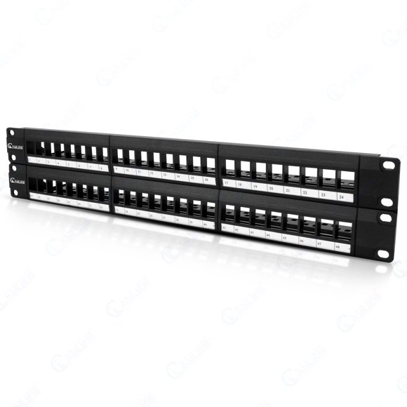 NewYork Cables Blank Keystone/Patch Panel Network Patch Panel for Data Centers Offices and Server Rooms (Unloaded 48 Port Patch Pannel Unloaded)