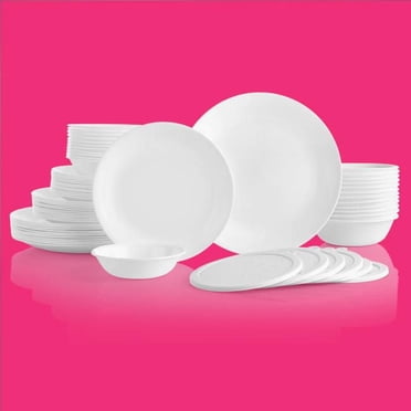 Corelle Winter Frost White 66-Piece Glass Dinnerware Set (Service for 12)
