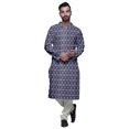thumbnail image 4 of Atasi Kurta-Pyjama Long en Coton Imprimé pour Hommes, Kurta-Pyjama Décontracté de Designer, Vêtements, 4 of 5