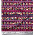 thumbnail image 1 of Soimoi Tissu en Voile de Coton Forme Diamant & Imprimés Floraux Artistiques au Mètre 56 Pouces de Large, 1 of 1