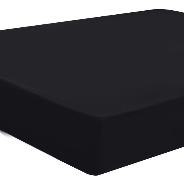 Unique Bargains All Around Waterproof Mattress Protector in black, a breathable and comfortable bed cover with a 100% brushed microfiber surface and a waterproof TPU membrane backing. Sized at 75x39 inches, this twin mattress protector offers full coverage and protection against spills, stains, and allergens. Suitable for children's bedwetting, pet hair, or elderly care.