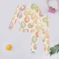 thumbnail image 2 of Ensemble de Pyjama Imprimé de Pâques pour Nouveau-Né avec Haut et Pantalon, 2 of 3