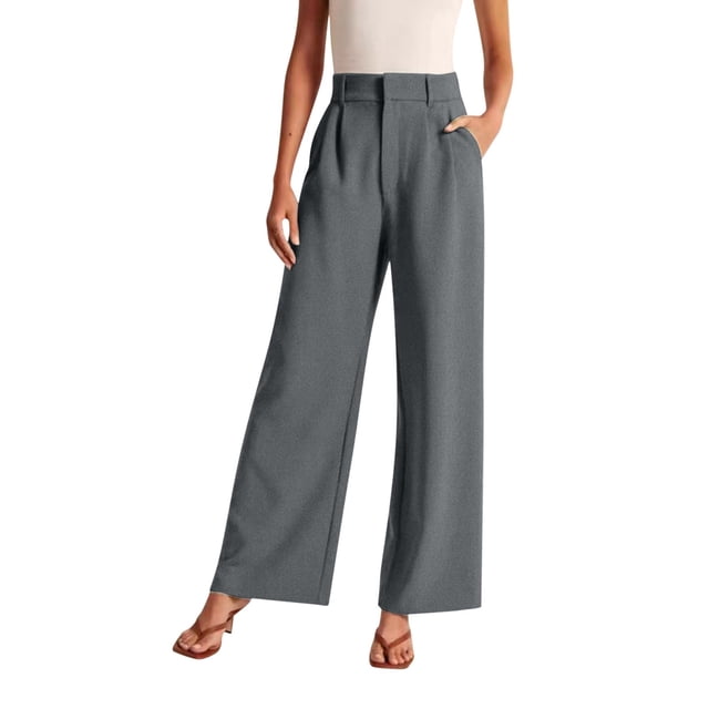 Kcodviy Pantalon à Jambe Grand pour Femmes Pantalon Rayé pour Femmes Décontracté pour Femmes Travail Affaires Pantalon Décontracté pour Femmes pour le Travail Décontracté Taille Haute Robe à Cordon Pantalon Décontracté Femmes Pantalon Fluide Pantalon de Bureau