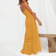 thumbnail image 4 of Ketyyh-chn99 Robes Femmes Été 2024 Robe Soleil Robes pour Femmes Encolure Carrée Plissée Évasée Boho Robe d'Été Orange,m, 4 of 4