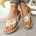 thumbnail image 4 of Dakaela Sandales pour Femmes Été à Plateforme Compensée Sandales de Plage Confortables Décontractées Habillées Chaussures à Enfiler, 4 of 8