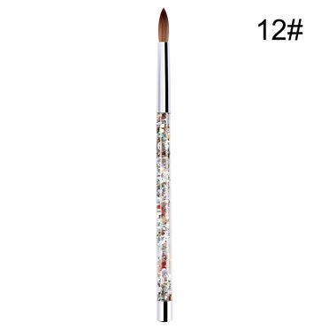 Major Dijit Stylo à Ongles 12 Pinceau Gel UV pour Ongles, Pinceau pour Peinture et Dessin, Poignée en Sable Mouvant avec Outils de Manucure
