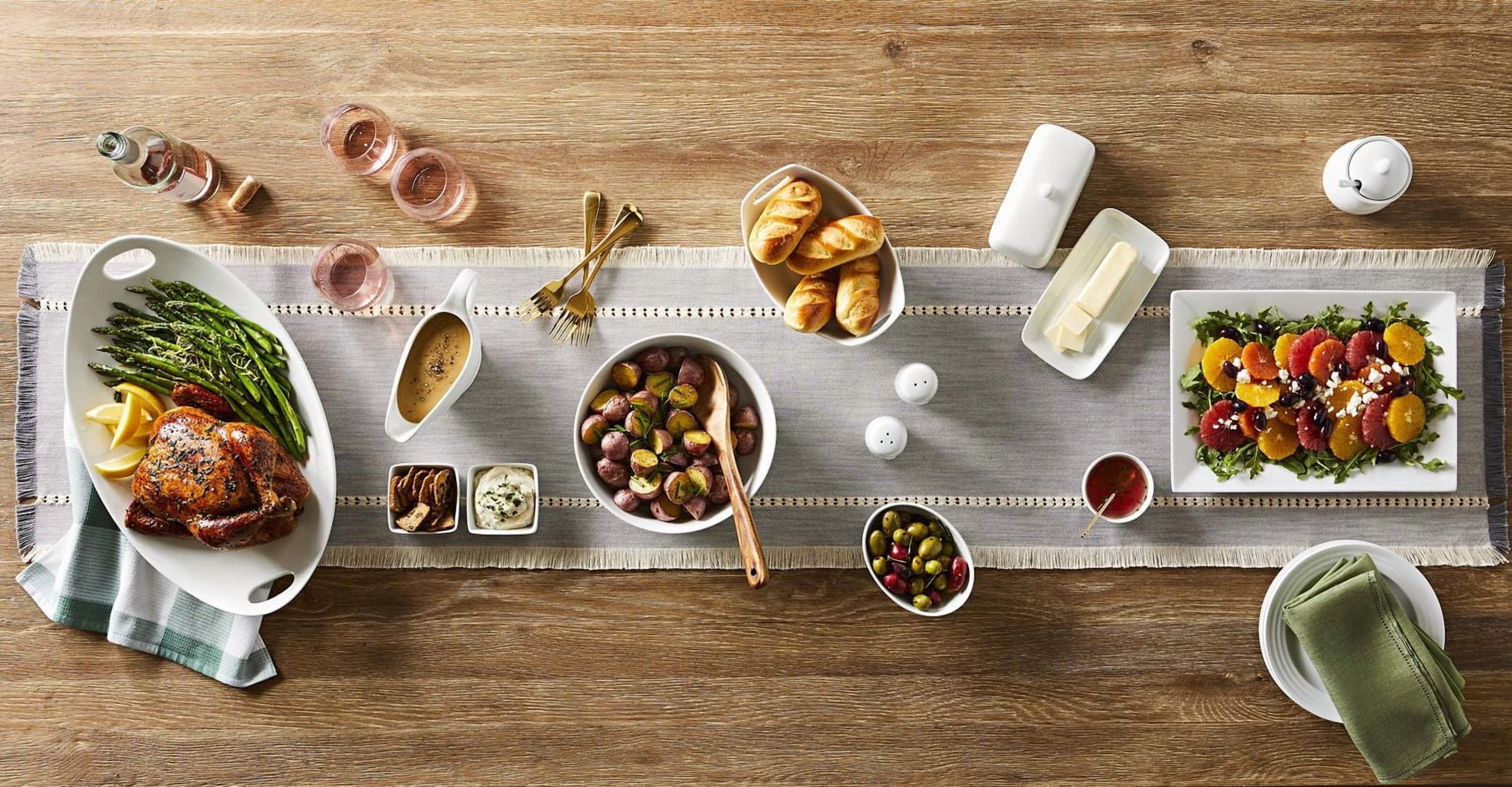 Better Homes & Gardens White Porcelain Tray with Handles