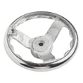 thumbnail image 4 of Lefu Volant de 3 à 12 Po pour Machinerie, Roues à Main à 3 Rayons, Acier Chromé, Volant Ondulé Intérieur, Jante Ronde, Volant Ondulé Intérieur, 4 of 10