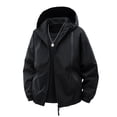 thumbnail image 1 of Mgmyaa Men's Waterproof Jacket Solid Color Full Zip Hooded Windproof Rain Jacket, Lightweight Packable Long Sleeve Outerwear, 1 of 6