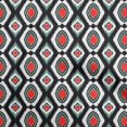thumbnail image 1 of oneOone Soie Tabby Rouge Tissu Asiatique Ikat Matière de Robe Tissu Imprimé Tissu au Mètre 42 Pouces de Large, 1 of 4