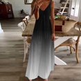 thumbnail image 2 of Tumotour Robes d'Été pour Femmes, Camisole Trapèze Longue et Fluide, Robe Maxi à Col en V Sans Manches à Bretelles Spaghetti, Robe Soleil Évasée à Volants Bohème Imprimée pour Plage, Sorties, Fête, Rendez-Vous, Vacances, 2 of 4