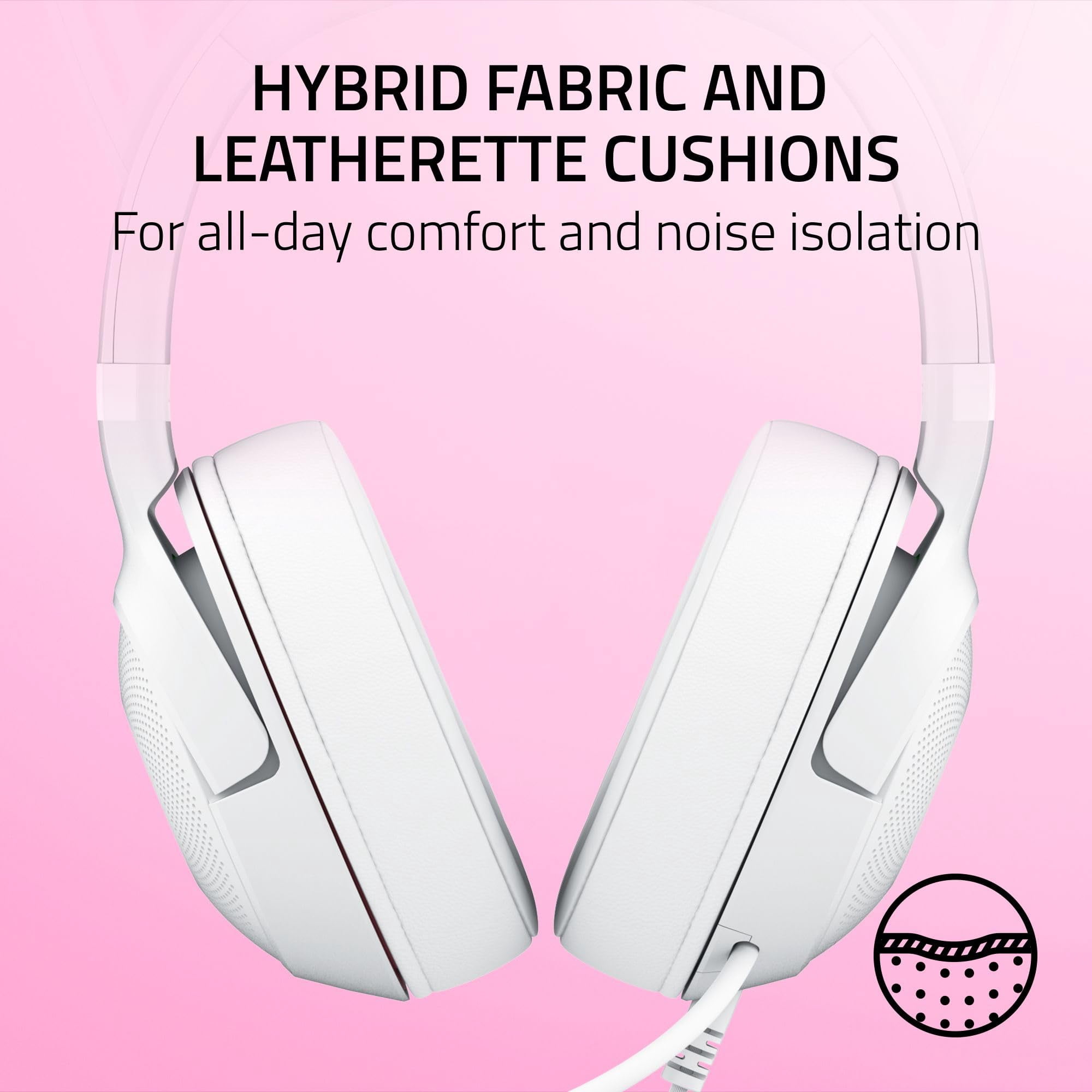 Razer Kraken Kitty V2 USB Wired Headset: Chroma RGB Kitty Ears