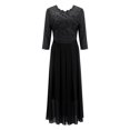 thumbnail image 4 of 2025 Robe Censurée à Col en V pour Femmes en Dentelle Chiffon à Bretelles Vintage à Queue Robes pour Femmes 224 Couleur Unie Manche en Dentelle Robes Semi-Formelles pour Femmes 224 Robe Princesse Cour, 4 of 7