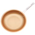 thumbnail image 3 of Skillet Copper Red Pan Ceramic Induction Frying Pan Saucepan Skillet Scratch Resistant 10 Inches Nonstick Skillet, 3 of 7