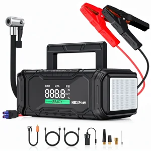 Refurbished NEXPOW NEXPOW-WP6-QDDY-US/WAL Jump Starter with Air Compressor, 3500A Car Battery Jump Starter with 160PSI Digital Tire Inflator, 12V Battery Jump Pack,PD 60W Fast Charging