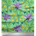thumbnail image 1 of Soimoi Rayon Fabric Leaves & Floral Artistic Print Sewing Fabric Yard 56 Inch Wide, 1 of 5