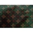 thumbnail image 4 of oneOone Cotton Silk Fabric Leaves & Geometric Block Printed Fabric 1 Yard 42 Inch Wide, 4 of 4