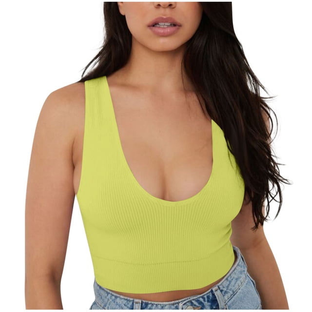 Tqcoqu Women's Solid Color V Neck Twisted Base Slim High Waist Shapewear Top