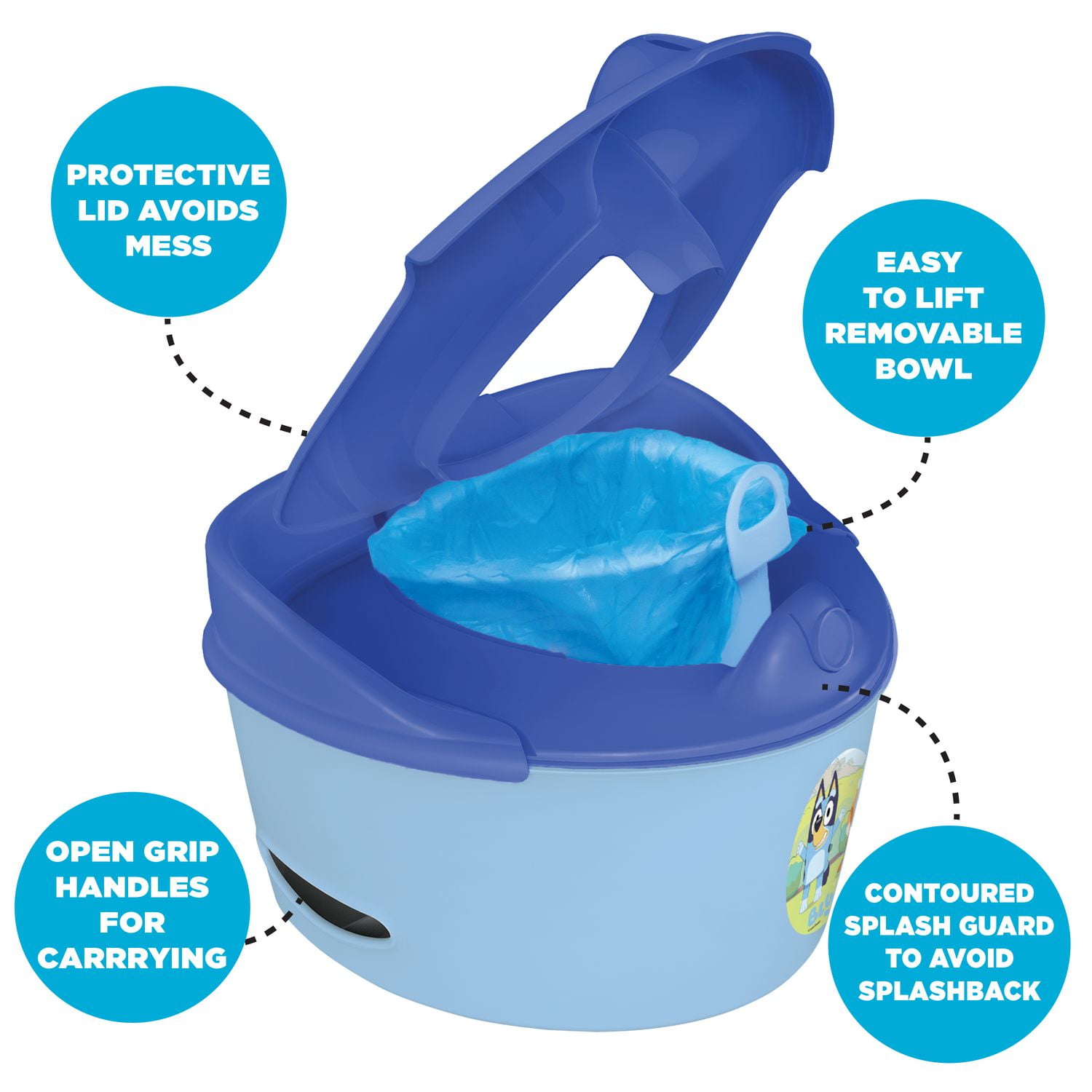 Bluey 3-in-1 Easy Clean Up Potty Trainer with Liner System